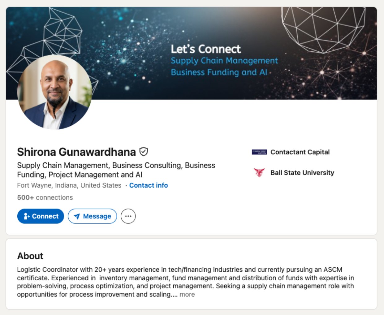 Shirona Gunawardhana — LinkedIn Profile